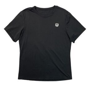 Neleus Textured T Shirt Mens L Large Black Short Sleeve Gym Workout Training Tee